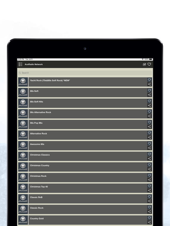 AceRadio network iPad screenshot 5 - Music app