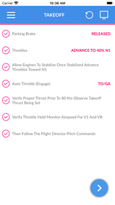 Boeing 737 NGX Checklist screenshot