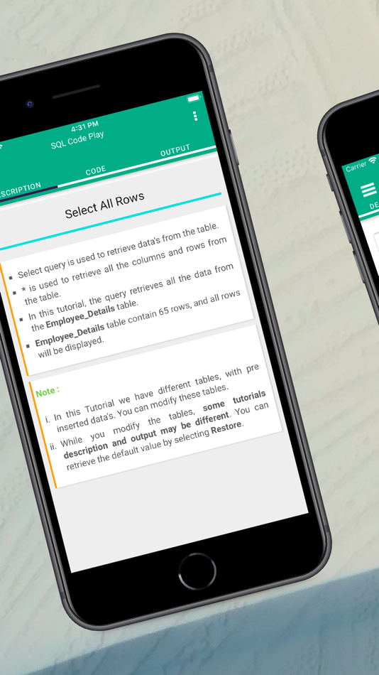 #2. SQL Code Play (iOS) De: Merbin Joe