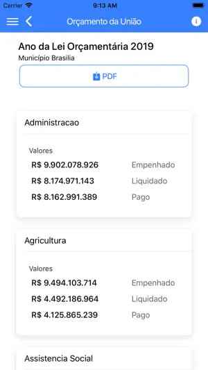 Orçamento Aberto screenshot 4