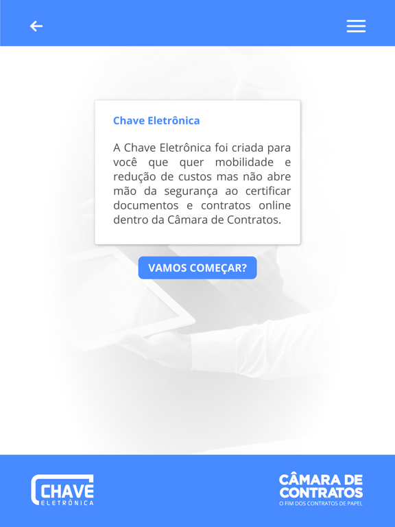 Chave Eletrônica iPad screenshot