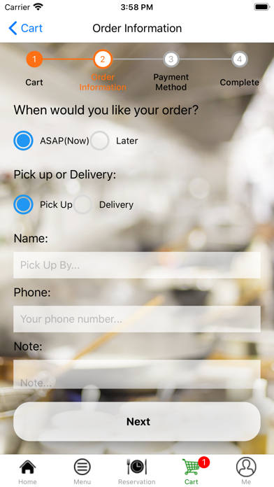 Evergreen Restaurant Screenshot