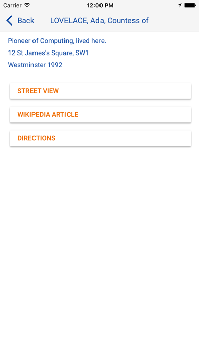 Blue Plaques London iPhone screenshot 3 - Travel app