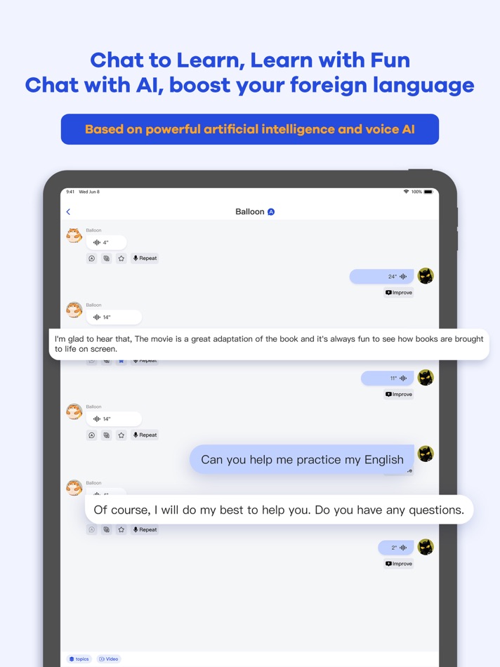 #1. LingChat – AI Speaking Friends (iOS) By: Shutter Technology Co., Ltd.