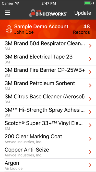 Screenshot #1 pour SDS BinderWorks Mobile Phone