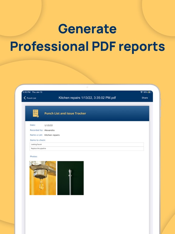 Screenshot #5 pour Punch List and Issue Tracker