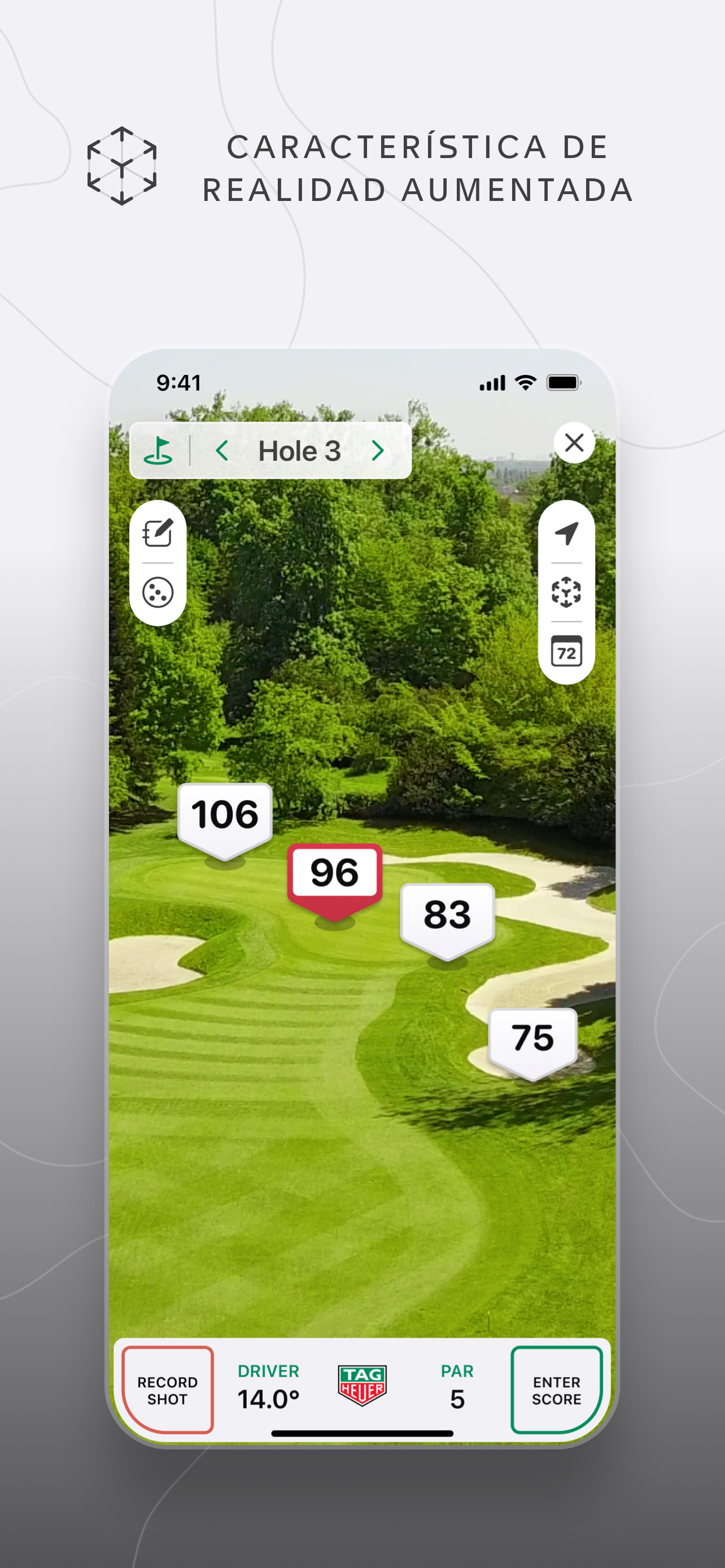 TAG Heuer Golf: GPS & mapas 3D