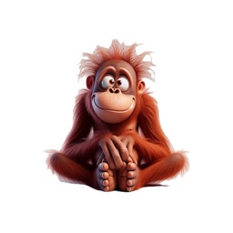 Goofy Orangutan Stickers