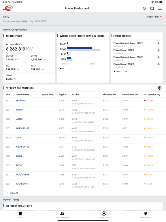 QTS Mobile iPad screenshot 3 - Business app
