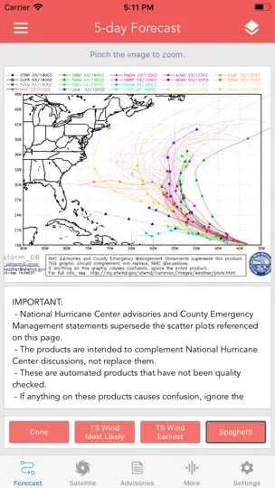 National Hurricane Center Data iPhone Screenshot 4