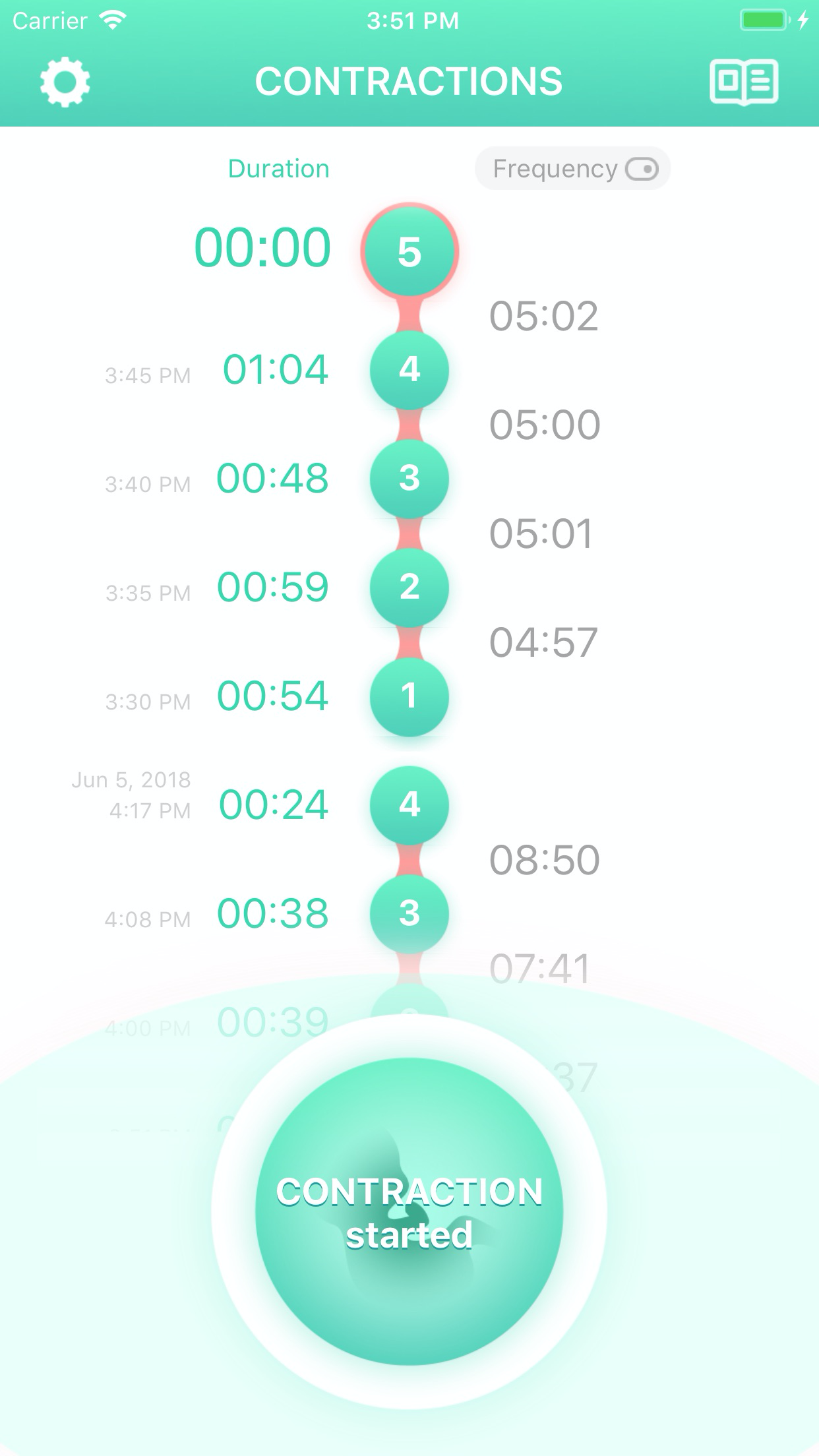 Contraction Timer & Counter 9m screenshot 3