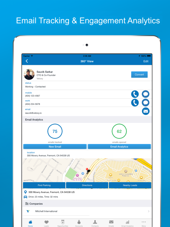 Veloxy for Salesforce CRM iPad screenshot 3 - Business app