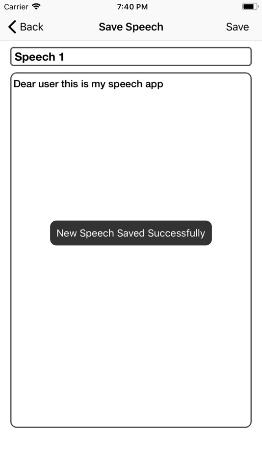 #6. Save Speech (iOS) Podle: gangadhar goud