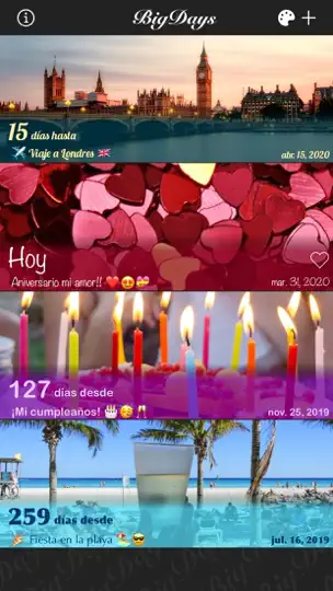 Captura de pantalla de Big Days - Cuenta Atrás en iPhone 1