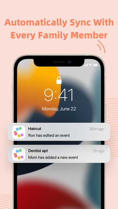 Cubbily Shared Family Calendar Screenshot