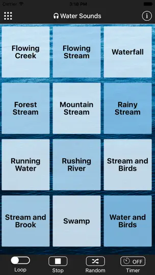 Скриншот Water Sounds на iPhone 1