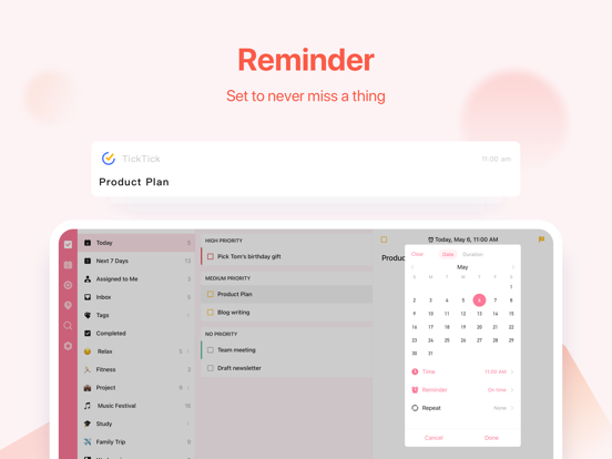 Screenshot #6 pour TickTick:To-do list,Calendrier