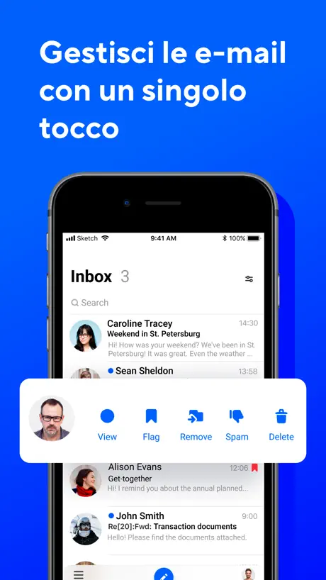 Mail: Posta, Cloud, Calendario