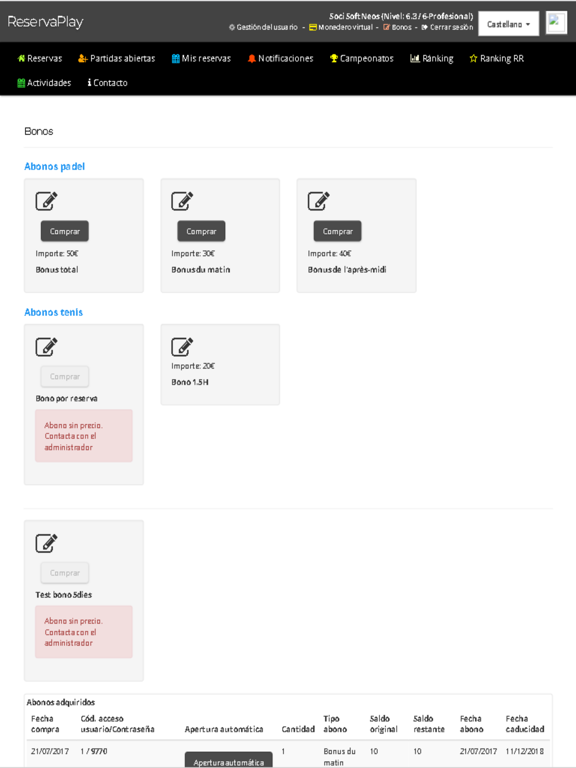 ReservaPlay iPad screenshot 8