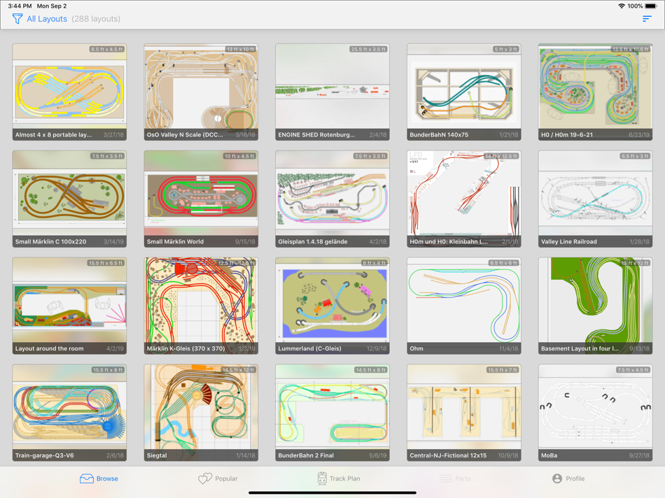 #1. Train Layouts (iOS) Ved: Jan P. Barnholt