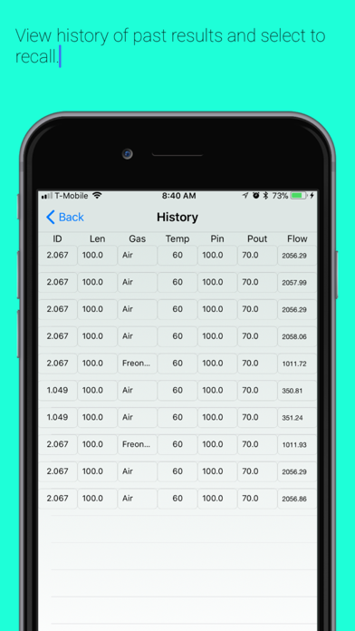 Compressible Gas Flow Calc Screenshot