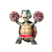 Cheerleader Tortoise Stickers