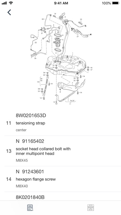 Car parts for Audi - diagrams