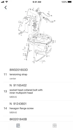 Screenshot von Autoteile Für Audi - Diagramme auf dem iPhone 1