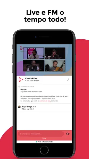 98 Live, a sua rede do bem! screenshot 3