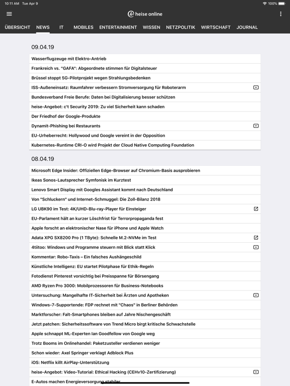 Screenshot #6 pour heise online | IT-News