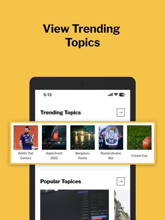 Dailyhunt - News & Magazines iPad screenshot 3 - News app