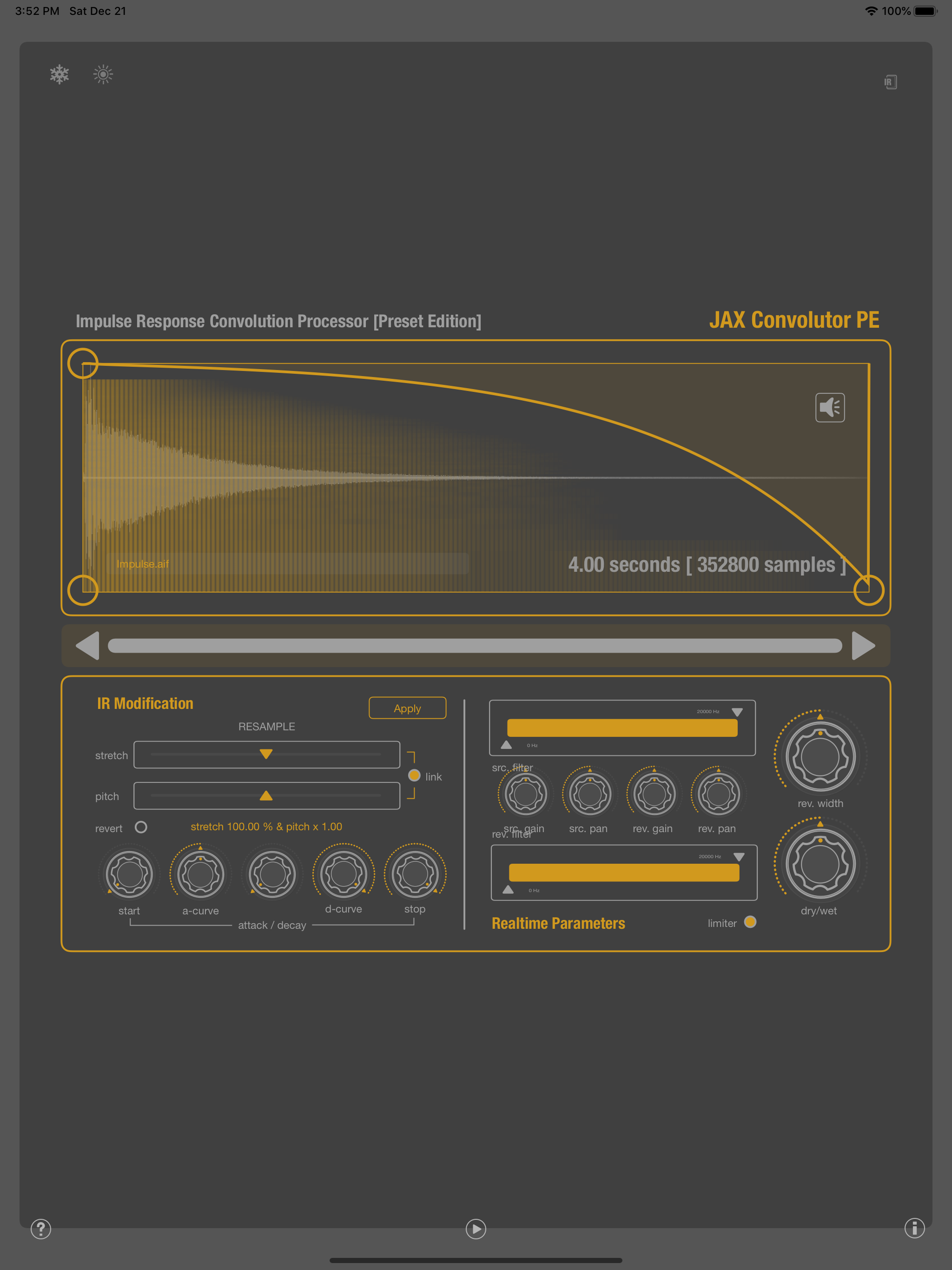 JAX Convolutor PE (Audio Unit) screenshot 4