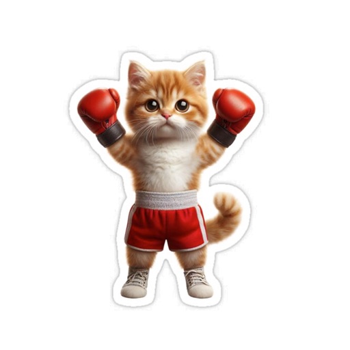 Kitten Boxer Stickers