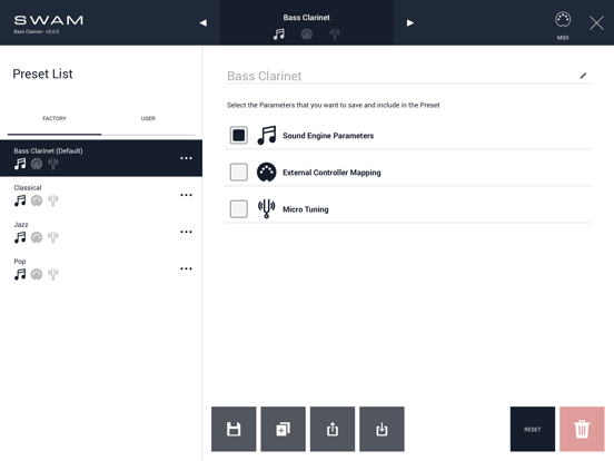 SWAM Bass Clarinet iPad screenshot 8 - Music app