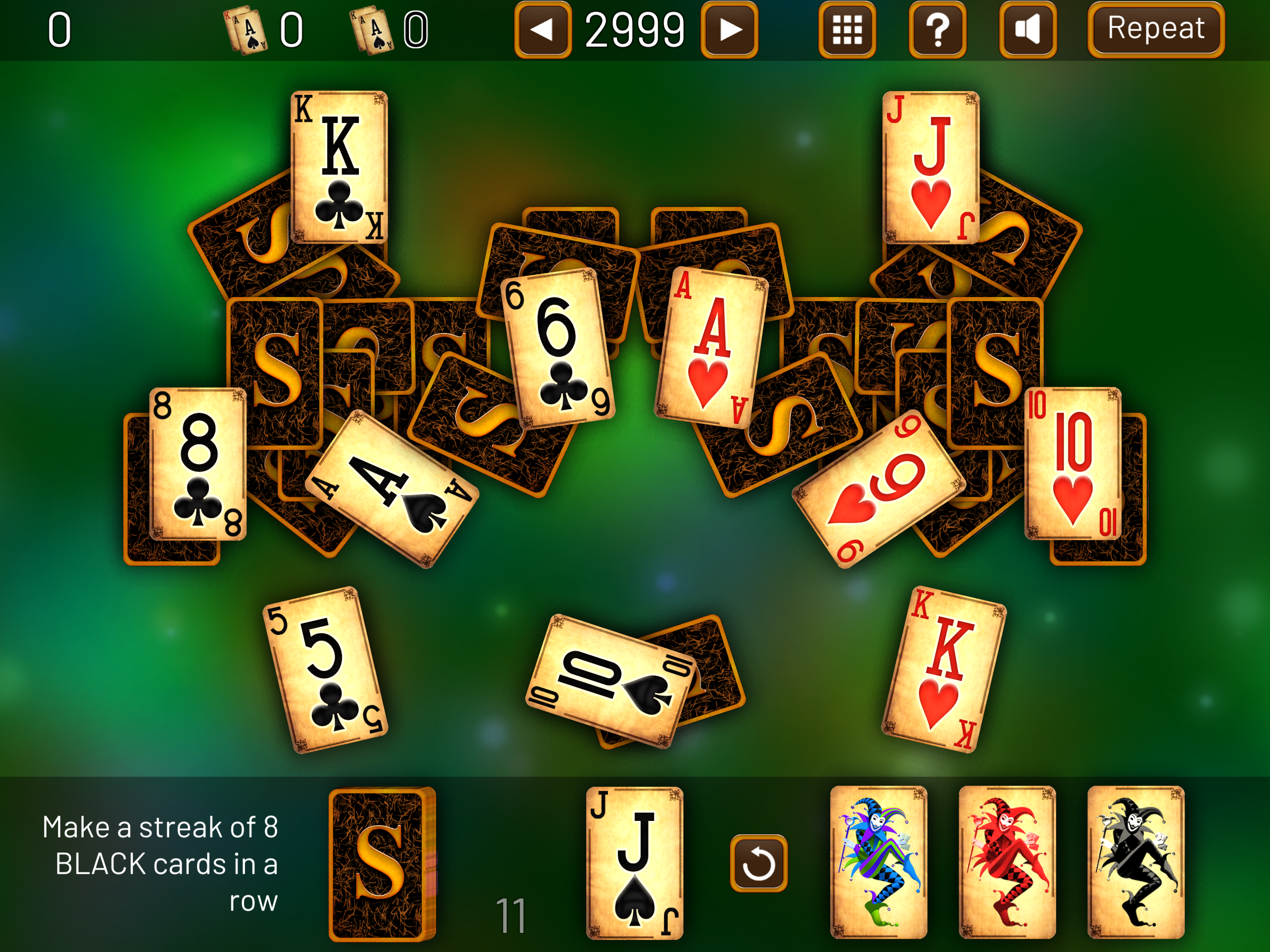 3000 TriPeaks Solitaire Games screenshot 9