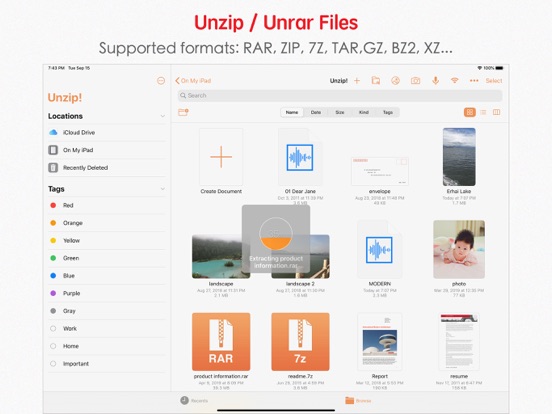Screenshot #5 pour Unzip Pro : ZIP RAR Unarchiver