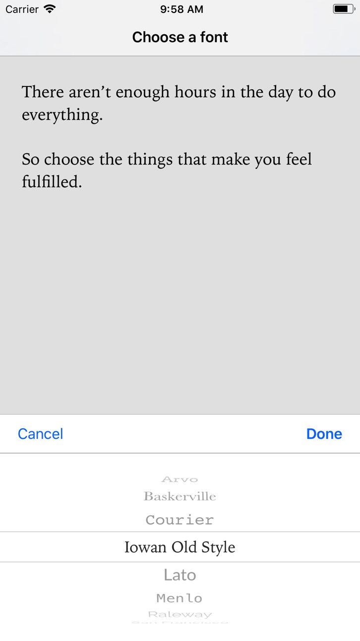 iPhone screenshot