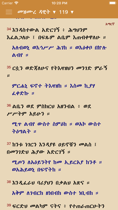 Geez Amharic Bible Screenshot