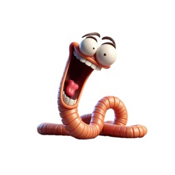 Goofy Worm Stickers