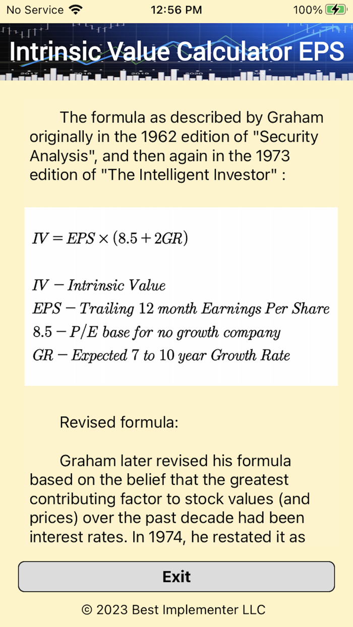 Intrinsic Value Calculator EPS