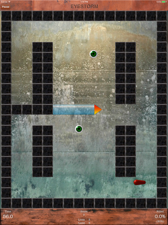 Screenshot #4 pour Eyestorm Lite (Jezzball clone)