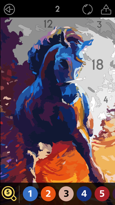 Oil Painting Color by Numbers iPhone screenshot 7 - Games app