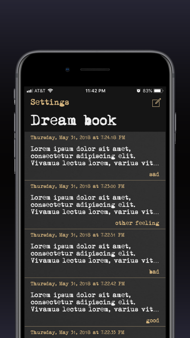 My Dream Book iPhone screenshot 1 - Book app