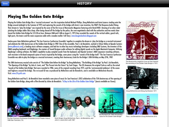 Play The Golden Gate Bridge M iPad screenshot 6 - Music app