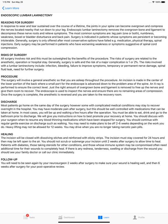 SpineHealthie iPad screenshot 4 - Medical app