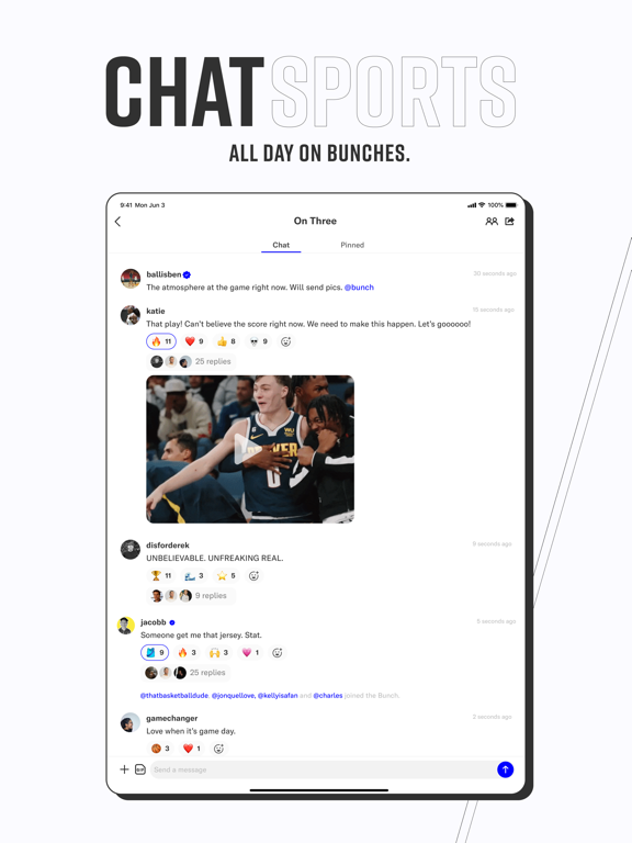 Screenshot #4 pour Bunches: Chat Sports