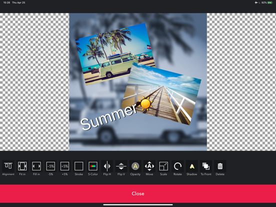 SooPic - Image Collage Editor iPad screenshot 4 - Photo & Video app