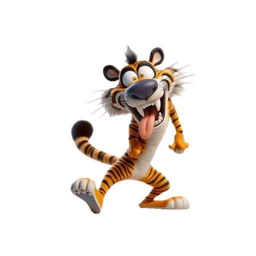 Goofy Tiger Stickers