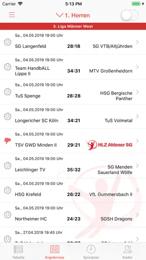 HLZ Ahlener SG screenshot 2