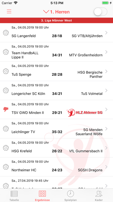 HLZ Ahlener SG app screenshot 2